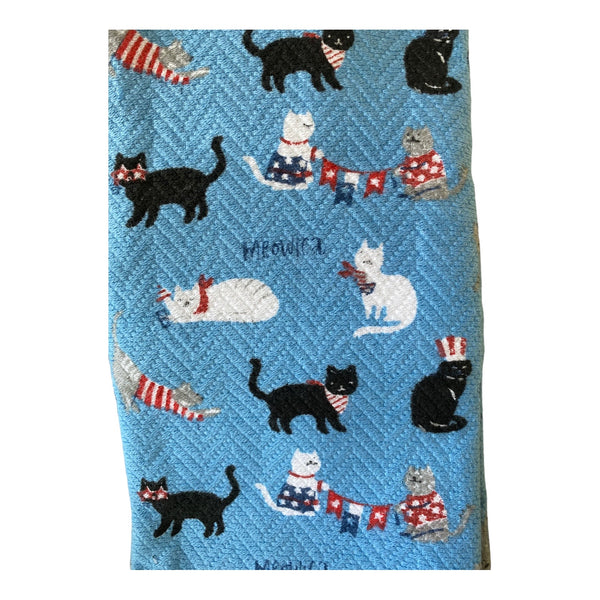 Patriotic Cats Meowica Kitchen Towel Set
