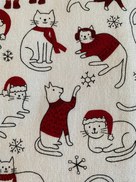 Winter Cats & Snowflakes 3 piece Kitchen Towel Set