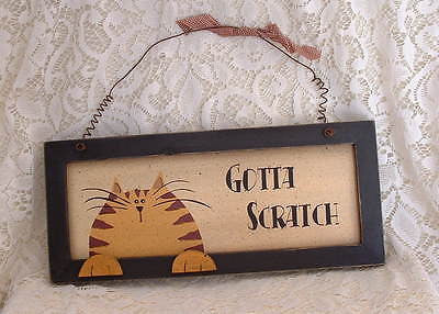 Country Orange Tabby Cat Gotta Scratch Kitten Cat Wood Sign - The Good Cat Company