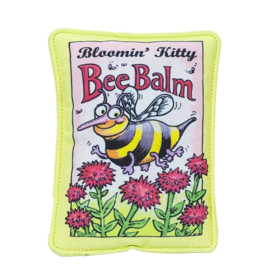 Bloomin Kitty Bee Balm Seed Packet Catnip Toy