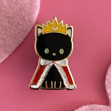 Black Cat Queen Enamel Pin