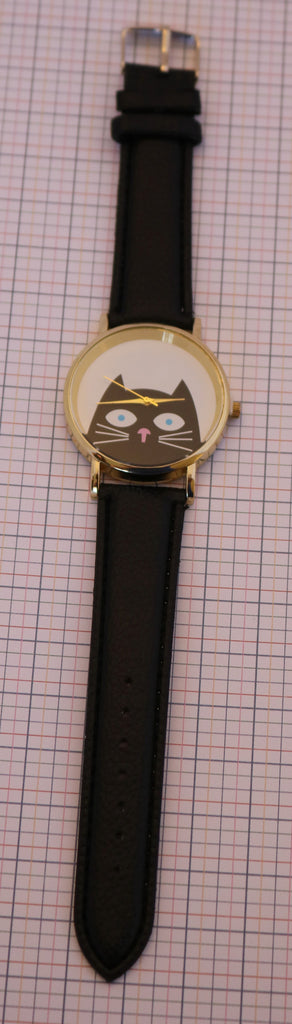 Trendy Anime Fat Black Cat Watch - The Good Cat Company