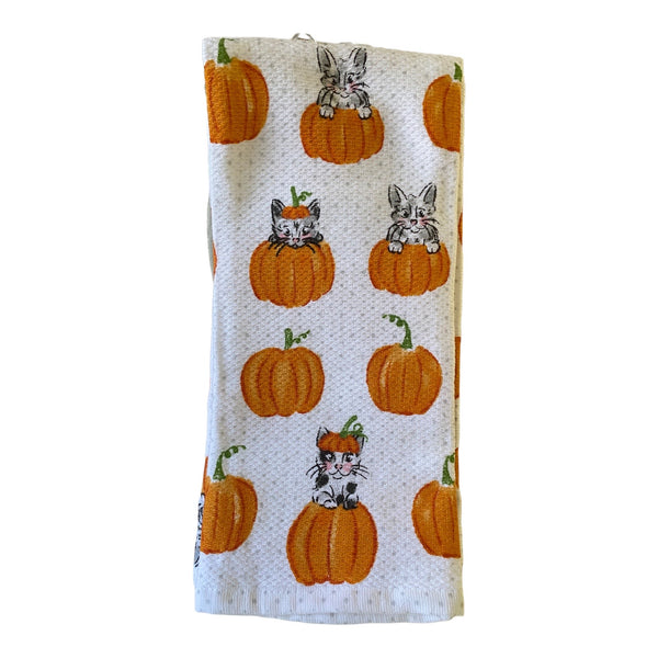 Cats and Pumpkins Kitchen Towel Set