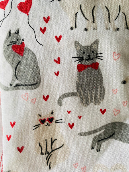 Cats and Hearts & Balloons 3 Kitchen Towel Set