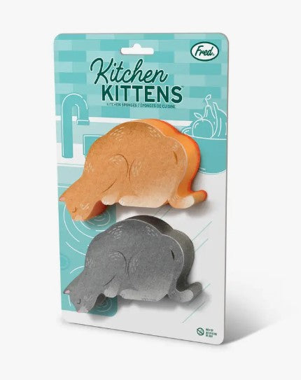 Kitchen Kittens Gray & Ginger Cat 2 Sponge Pack