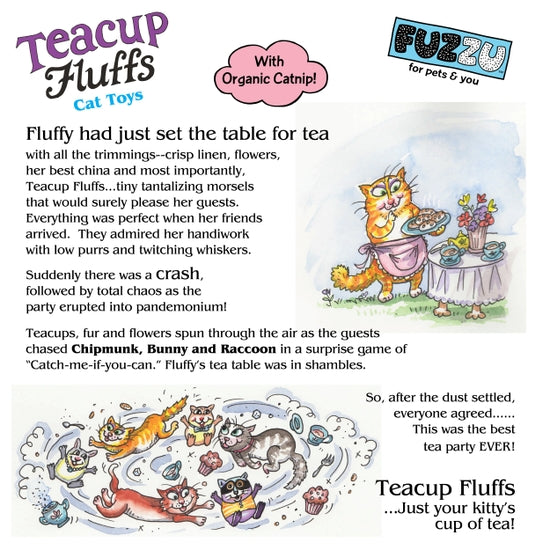 Chipmunk Teacup Fluffs Catnip Toy