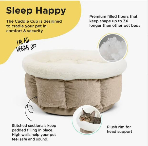 Soft and Cozy Cat Cuddle Cup Bed