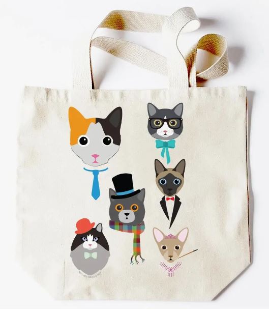 Hipster Cats Tote Bag