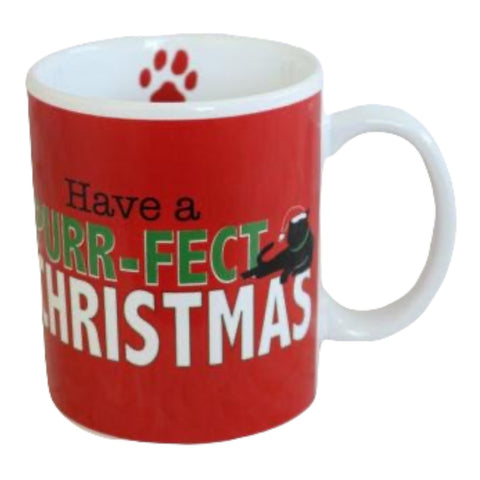 Purrfect Christmas Black Cat 16 oz. Mug - The Good Cat Company
