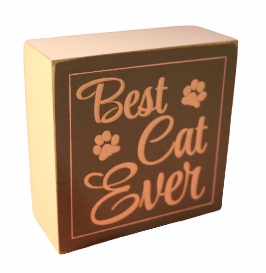 Best Cat Ever Box Sign - The Good Cat Company