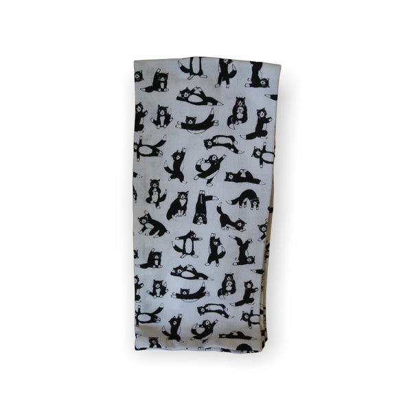Yoga Black Cats Paws and Reflect Dish Towel Set - The Good Cat Company