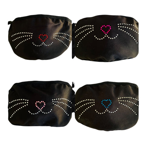 Black Cat Rhinestone Safety Facial Mask - The Good Cat Company