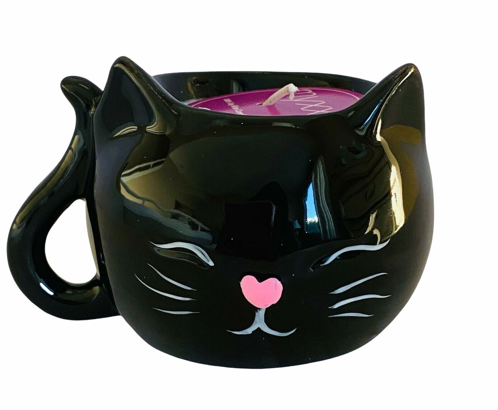 Black Cat Floral Fragrance Scented Soy Wax Candle - The Good Cat Company