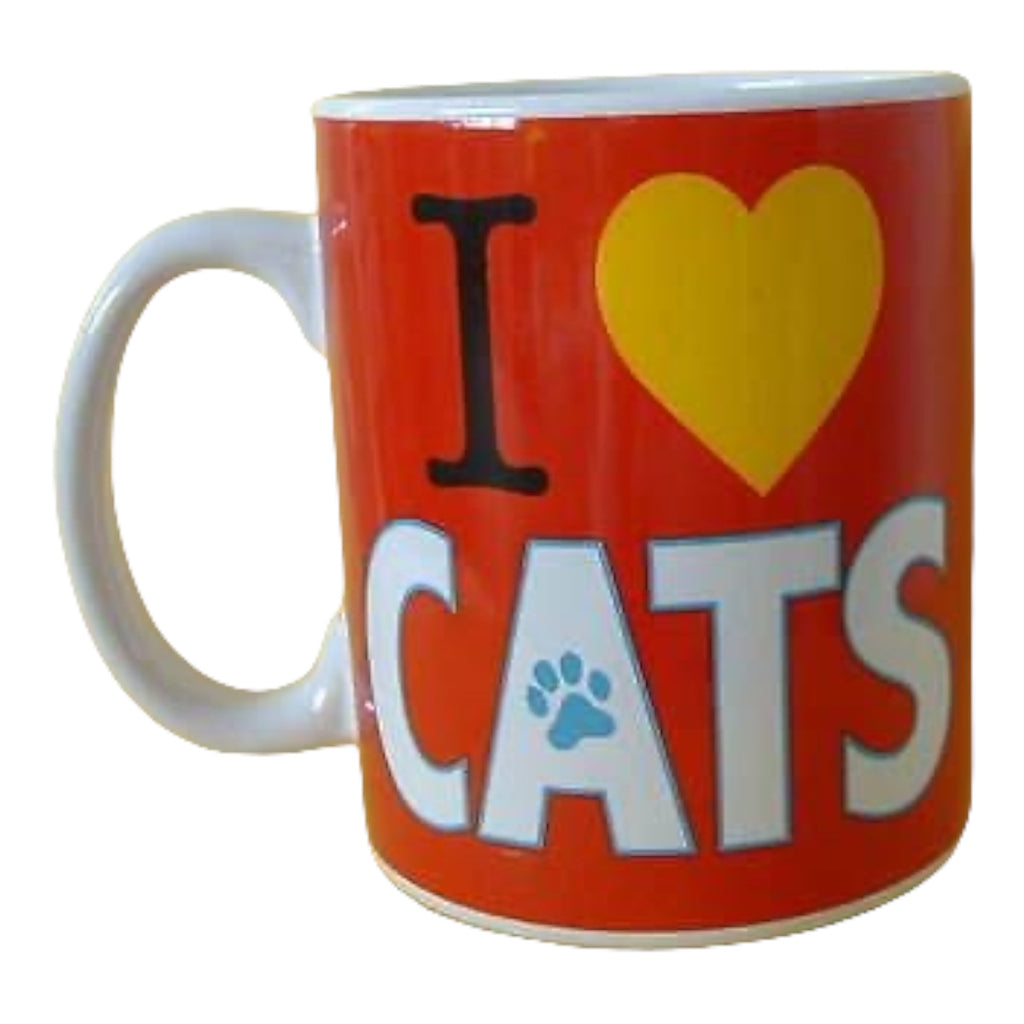 Extra Large 16 oz I Heart Cats Mug - The Good Cat Company