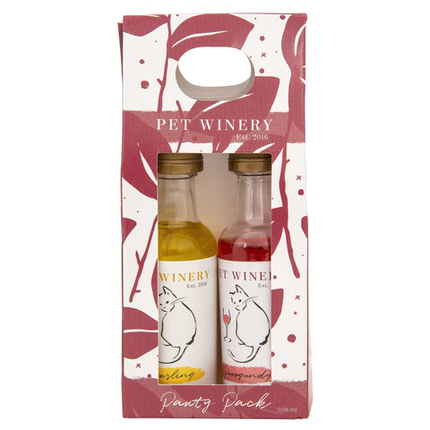 Pet Winery Purrugundy & Meowsling Catnip Wine Pawty Gift Set