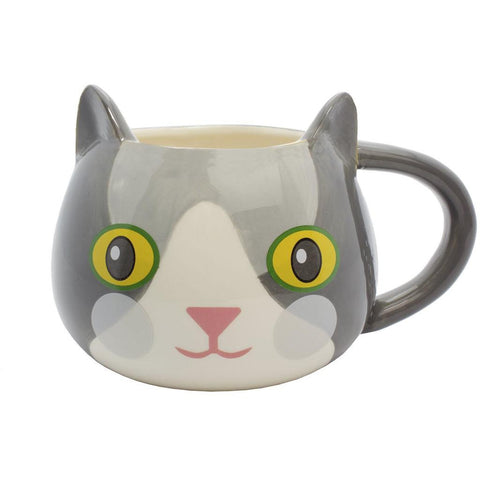 Feline Fine Gray & White Cat Mug - The Good Cat Company