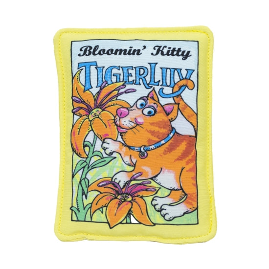 Bloomin Kitty Tiger Lilly Seed Packet Catnip Toy