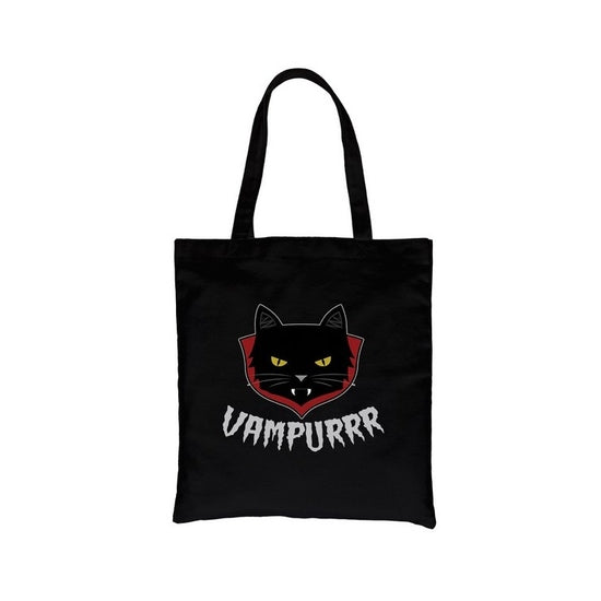 Black Cat Vampurrr Tote Bag USA Made - The Good Cat Company